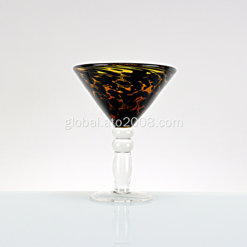 New Arrival Glasses Leopard Print wine glass set Martini Wine Glass Factory
